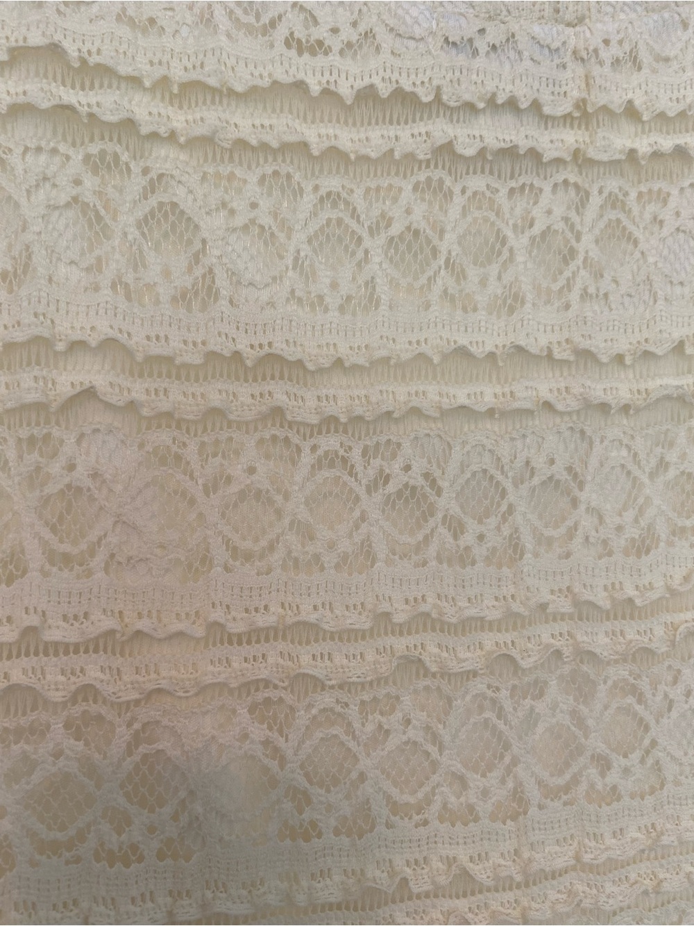 Bisou Bisou Ivory Butter Yellow Lace Maxi Skirt Boho Fairy Cottagecore Romantic - Picture 4 of 8